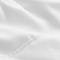 Goli kućni mikrofiber 8-komad bijelog i bijelog kreveta u torbi, podijeljena kraljica