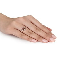 1. 10K dijamantni prsten od Morganita od 10k ružičastog zlata
