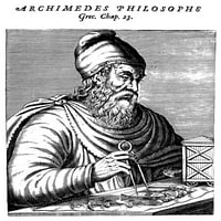 Arhimed. Grčki Matematičar I Izumitelj. Linearna gravura, Francuski, 1584. Ispis plakata iz