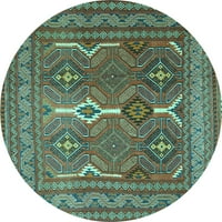 Tradicionalne perzijske prostirke u tirkizno plavoj boji, za perive prostore u perilici, okruglog oblika, 8 inča