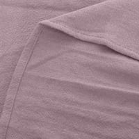 Topovi s rukavima od cijevi za žene modni jednobojni majice kratkih rukava s izrezom u obliku slova u, Ležerne udobne bluze širokog