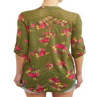 Cvjetna bluza od tunike od čipke s cvjetnim printom za juniorke ' s