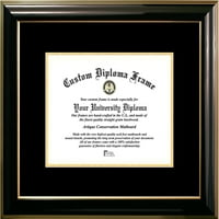8. Klasični okvir certifikata s crnim i zlatnim prostirkama