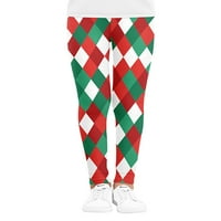 & Omot hlače za djevojčice zadebljane mat runo sportske Ležerne tople zimske gamaše s božićnim printom