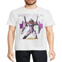 Neon Genesis Evangelion Anime Men's & Big Men's Grafičke majice, 2-pack, veličine S-3xl