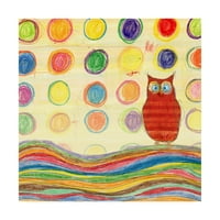 Zaštitni znak likovne umjetnosti 'Perje, točkice i pruge IV Childrens Art' Canvas Art by Ingrid Blixt