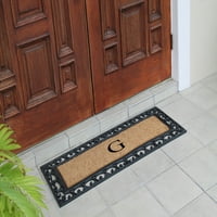 Ekskluzivni ručno rađeni Monogramski tepih za ulazna vrata od 17,7 47,25, velika veličina dvostrukih vrata