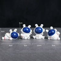 Kompaktni minijaturni astronaut-fina izrada-Kreativni crtić-Široka primjena-figurica muškog astronauta izrađena od ukrasne smole-Pokloni