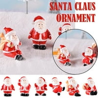 Božićne minijaturne figurice Djeda Božićnjaka od smole stolne figurice od 97 94