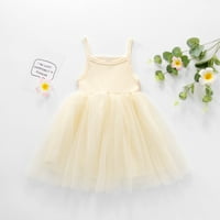 ;/ Dječja haljina za djevojčice od 1 do 5 godina, ljetna jednobojna čipkasta Tutu haljina bez rukava do koljena, sundress