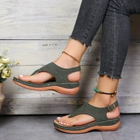 Ženske sandale na klin, elegantne sandale s otvorenim prstima, japanke s t-remenom, ljetne ženske sandale