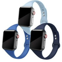 Sportski tanke silikonske naramenice za Apple Watch, uzicom za žene i muškarce, Mekani silikonski sportske uzicom, Međusobno narukvice