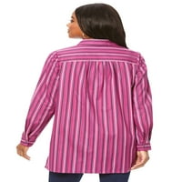 Ženska tunika Plus-size, majica s tunikom na kopčanje, majica s tunikom Plus-size