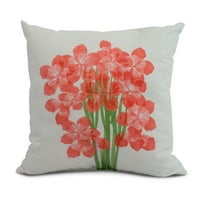 $ 16 16, vanjski jastuk s cvjetnim printom, narančasta