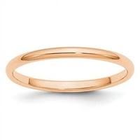 Polukružni prsten od ružičastog zlata, veličine 10