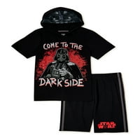 Komplet majica s kapuljačom i kratkih hlača Darth Vader 2 komada veličine 4-10