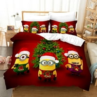 Setovi posteljine s printom božićnog drvca od 3 do četiri inča ultra mekani poplun set posteljine s pokrivačem za poplun