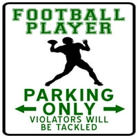 Smiješni natpis parkiranje samo za nogometaše otisnut na građevinskom papiru, slika 8,12