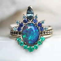 Modni Vintage prstenovi s dragim kamenjem ženski vjenčani prstenovi
