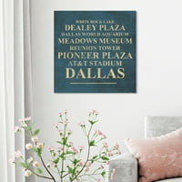 Umjetnički tisak na platnuznamenitosti Dallasa