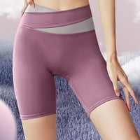 Ženske biciklističke kratke hlače s visokim strukom, odgovarajuće boje za podizanje bedara, hlače za vježbanje visokog struka, Capri