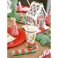 Papirnate čaše za zabavu s medenjakom, snjegovićem i božićnim drvcem