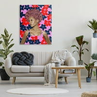 _ Moderni živopisni cvjetni uzorak Ženska botanička i cvjetna slikarska Galerija omotano platno tiskanje zidna umjetnost