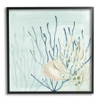 Podvodne koralne školjke Pogledajte životinje i insekte Grafičke umjetnosti crna uokvirena umjetnička print zidna umjetnost