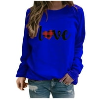 Majice za žene Zima Jesen modni džemper s printom ljubavi labava bluza Casual majice majice
