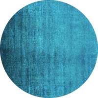 Tvrtka alt strojno pere okrugle orijentalne tirkizno plave prostirke za industrijske prostore, okrugle 8 inča