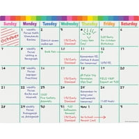 Učitelj je stvorio šareni kalendar za pisanje u tablicu brisanja, brojanje