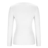 Rasprodaja džempera modne ženske obične Ležerne džempere s dugim rukavima s okruglim vratom