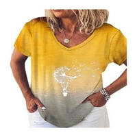 Ženska majica s gradijentom ljetna majica kratkih rukava od 5 inča