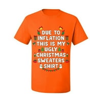 Divlji Bobbi, smiješna politika, inflacija, ružni džemper, božićna Muška grafička majica, narančasta, mala