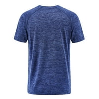 Plava Muška majica Muška ljetna ležerna majica s okruglim vratom za fitness sportska brzosušeća prozračna gornja bluza