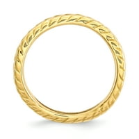 Prsten od sterling srebra s poliranom zlatnom pločom u obliku vala