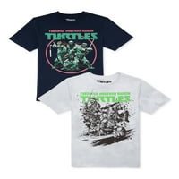 Majice s uzorkom Ninja kornjače za dječake kratkih rukava, 2 pakiranja, veličine Ninja kornjače