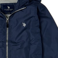 S. Polo Assn. Boys 'Zip-front Windbreaker jakna s haubom, veličine 4-16