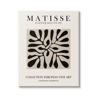 Stupell Industries Matisse ostavlja lišće Sažetak siluete izložbeni dizajn platna zidna umjetnost, 48, Dizajn Ros Ruseva