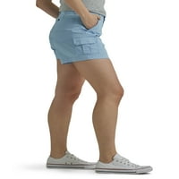 Ženske teretne kratke hlače srednje visine s udobnim strukom