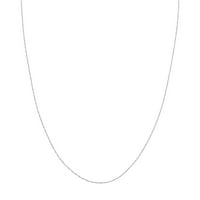 10K bijelo zlato 18 Zamjenska ogrlica konopa W Spring Ring - Žene