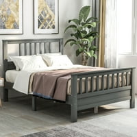 Potpuna platforma lb. teška, jaka podrška za drvene letvice, okvir kreveta s tvrdom drvenom platformom s uzglavljem i pločom za spavaću