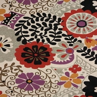 Ujedinjeni tkalci Fiona Turso cvjetni netkani polipropilenski tepih za unutarnje i vanjske prostore
