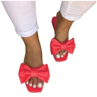 Ženske modne jednobojne prozračne sandale otporne na habanje s mašnom Napomena: kupite jednu ili dvije veličine veće