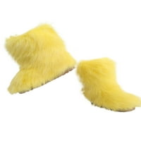 Dječje tople zimske cipele vanjske modne krznene čizme zimske čizme s okruglim nožnim prstima plave 6,5 inča