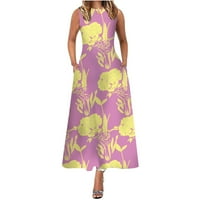 Ženska cvjetna haljina u Boho stilu, ljetna majica bez rukava, minidresses za plažu, ženske 5-Kaki haljine za košulje