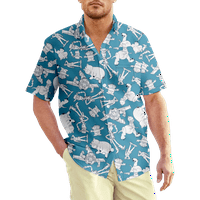 Havajske košulje za dječake i muškarce s printom priča o igračkama , ležerna havajska košulja običnog kroja s kratkim rukavima, ljetna