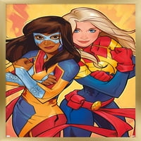 Comics of the comics-Miss Marvel - team of the comics zidni Poster, 22.375 34