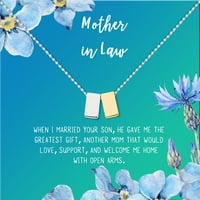 Poklon za majku Anavia, Majka poklona mladoženja, nakit i kartice poklon za svekrvu, poklon za Dan majke, ogrlica i poklon s karticama