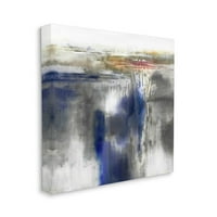 Galerija modernog plavog apstraktnog slikarstva u meniju, omotano platno, tiskana zidna umjetnost, dizajn K. Nari